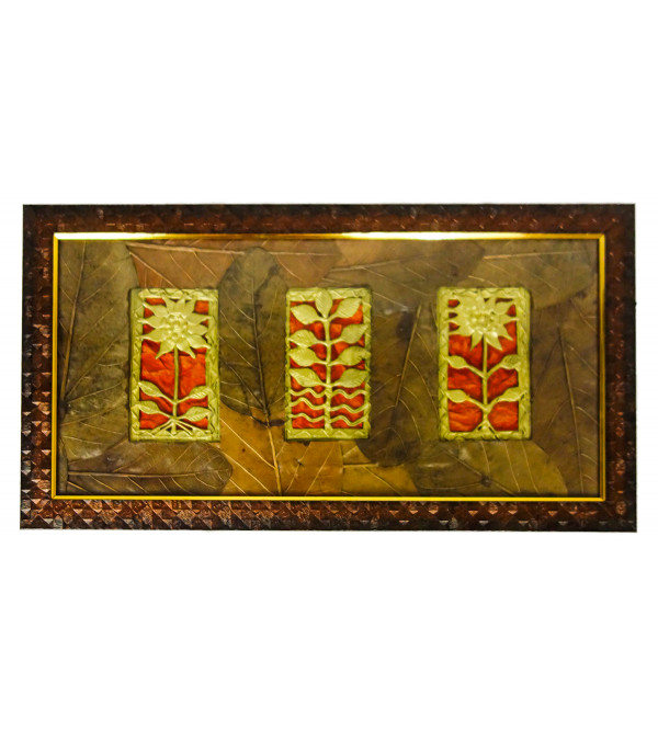 Handicraft Assorted Dhokra 4 X15 Inch with Leaf Maunt Pannel Frame 