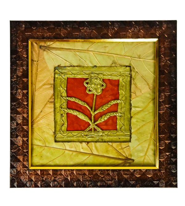 Dhokra Leaf Mount Frame 4 X4 Inch 