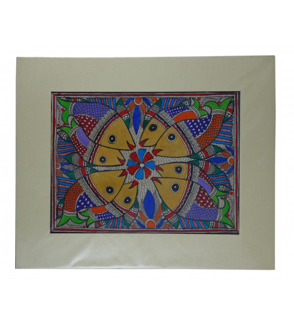 Madhubani painting  cardsize mounted