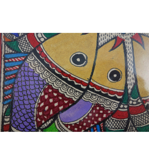 Madhubani painting  cardsize mounted