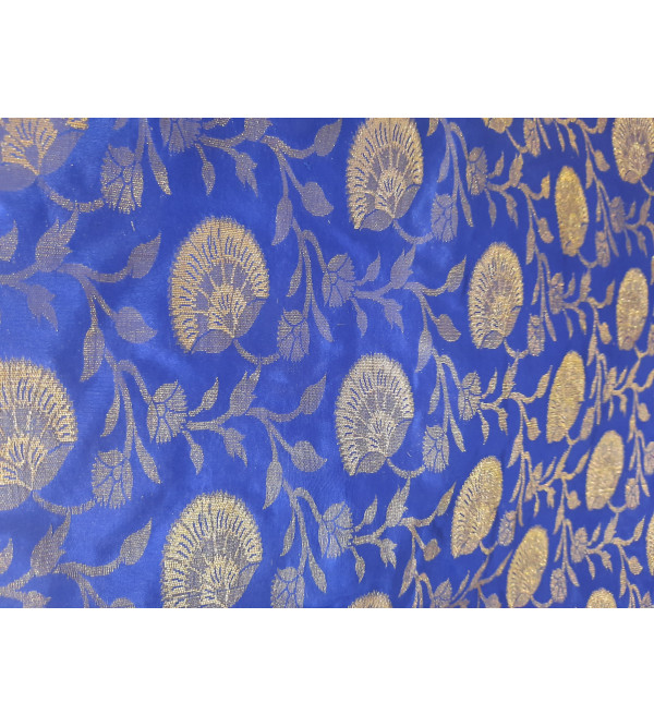 Handwoven Katan Silk Zari Fabric Silk Banaras Width 44 Inch