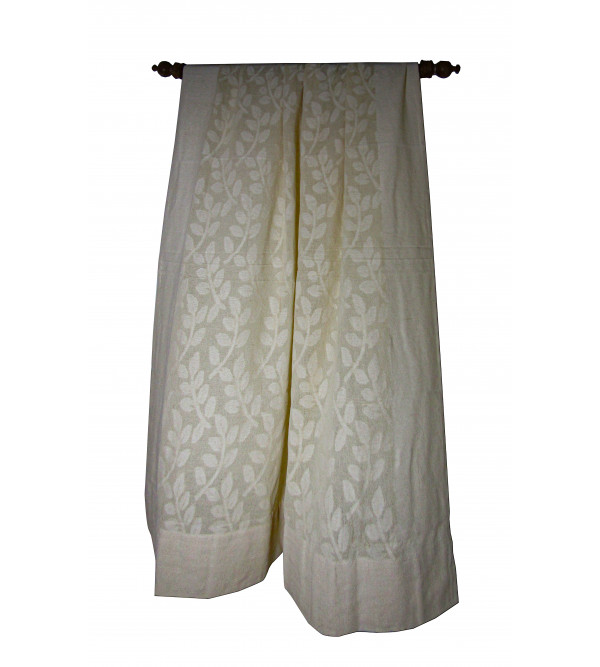 Cotton Window Curtain 44 X60 Inch Handloom Off White