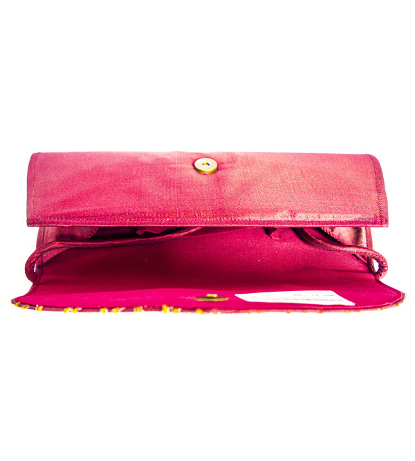 CCIC Silk Evening Bag With Assorted Designs And Colors Size 11x5 Inch