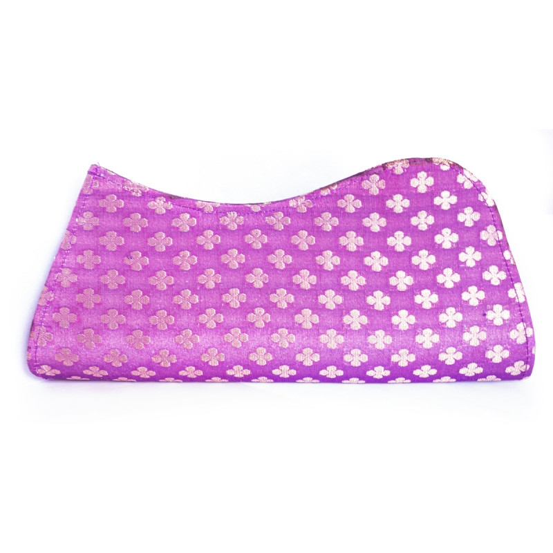 CCIC Silk Embroidered Clutch Bag Assorted Designs And Colors Size 28X13 Cm