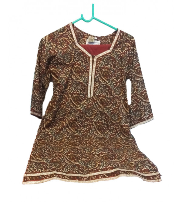 Cotton Printed  Kameez  With Plain Salwar Set Size 10 to 12 Year