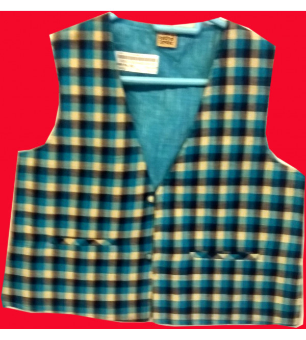 Cotton Check Print Jacket With Linning Size10 to 12 Year
