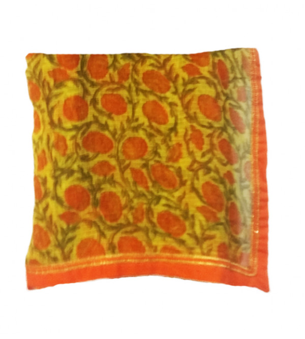 Printed  Kota Cotton Stiched Saree With Blouse Size 2to 4 Yr