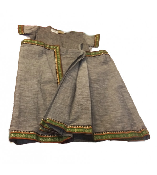 Cotton Magalagiri Stitched Saree With Blouse Size 1 to 2 Year
