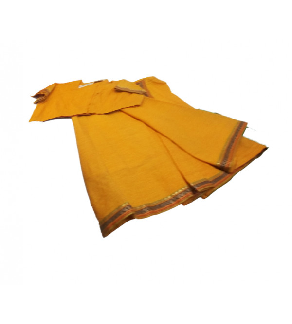 Cotton PLain Stitched Saree With Blouse Size 2 to 4 Year