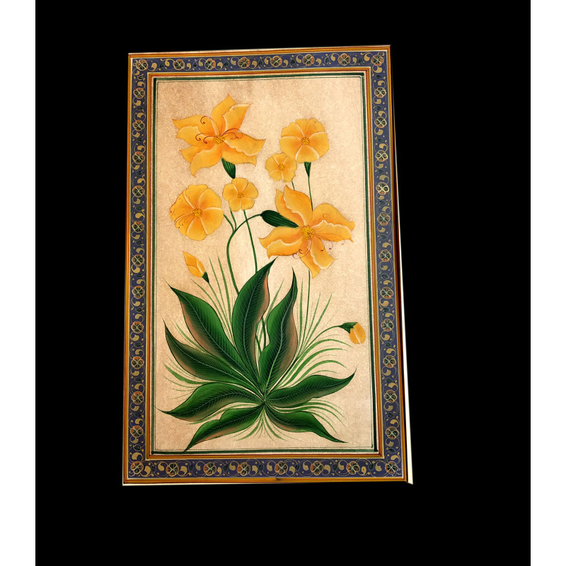 Traditional Flowers Handmade Painting