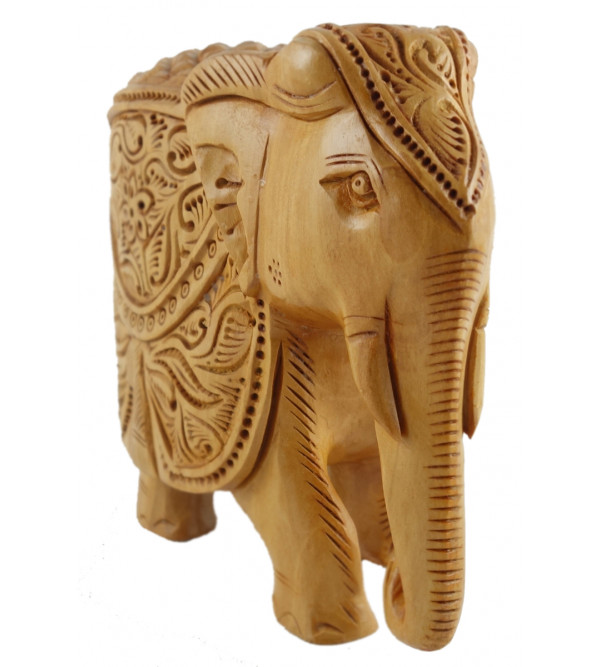 HANDICRAFT KADAM WOOD ELEPHANT CARVED 3 INCH 