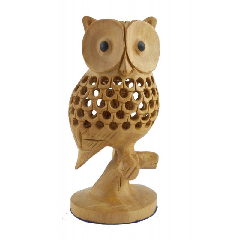 OWL UNDERCUT CARVED SPL KADAMWOOD 5 Inch