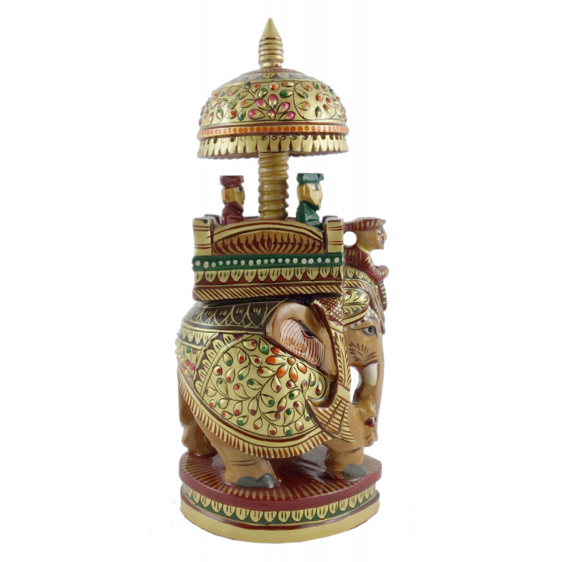 AMBARI PAINTED FINE KADAM WOOD 8 INCH