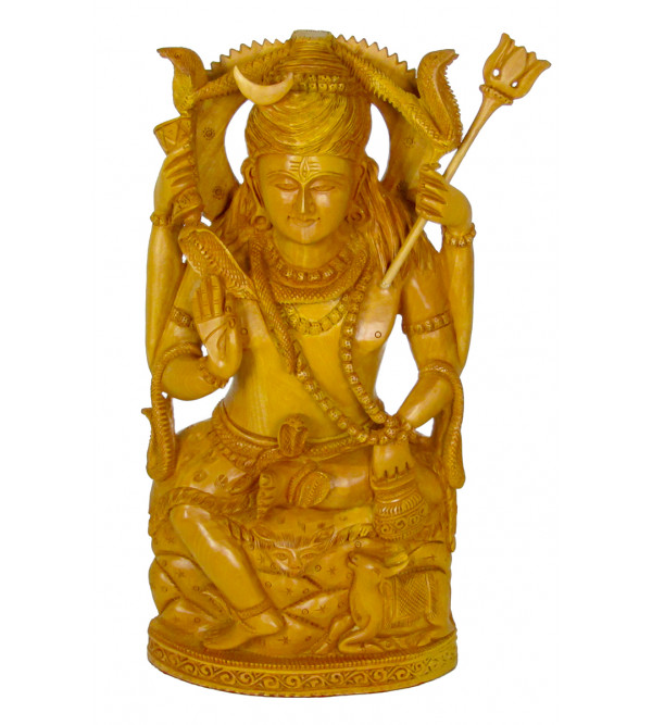 Kadamb Wood Ganesh God Figure Size 12 Inch 