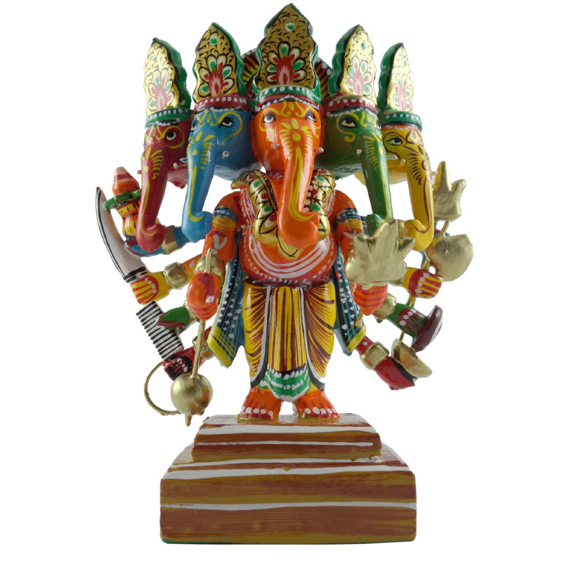 HANDICRAFT WOODEN GANESH 7 INCH