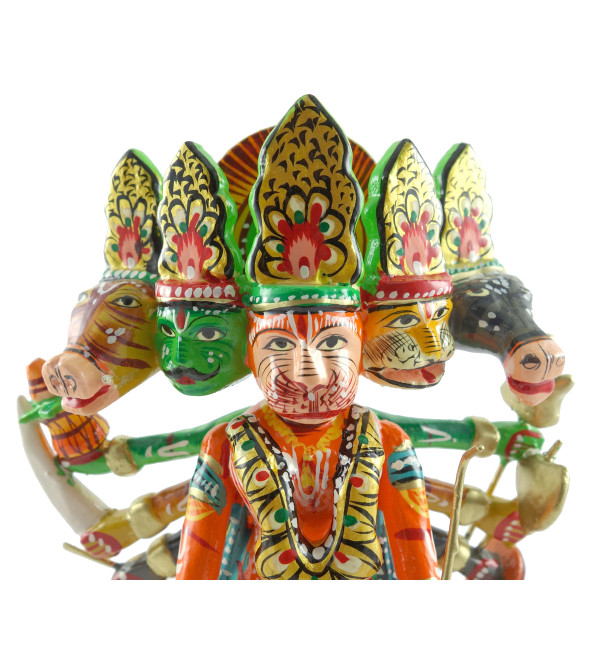 HANDICRAFT WOODEN HANUMANJI 7 INCH