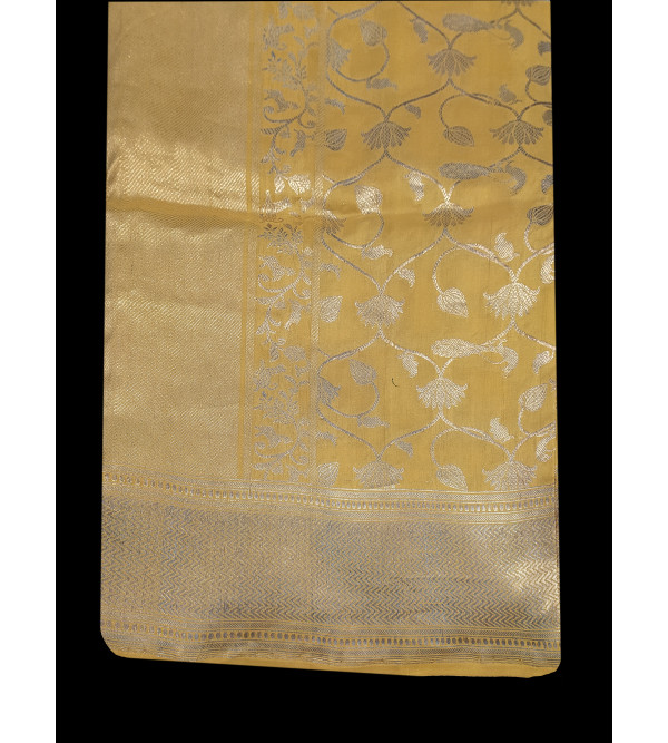 Katan Silk Handwoven Dupatta from Banaras 