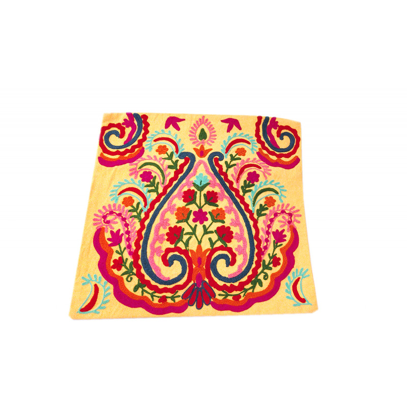 16X16 GUJRATI EMBROIDERY  ASSORTED COTTON CUSSION COVER