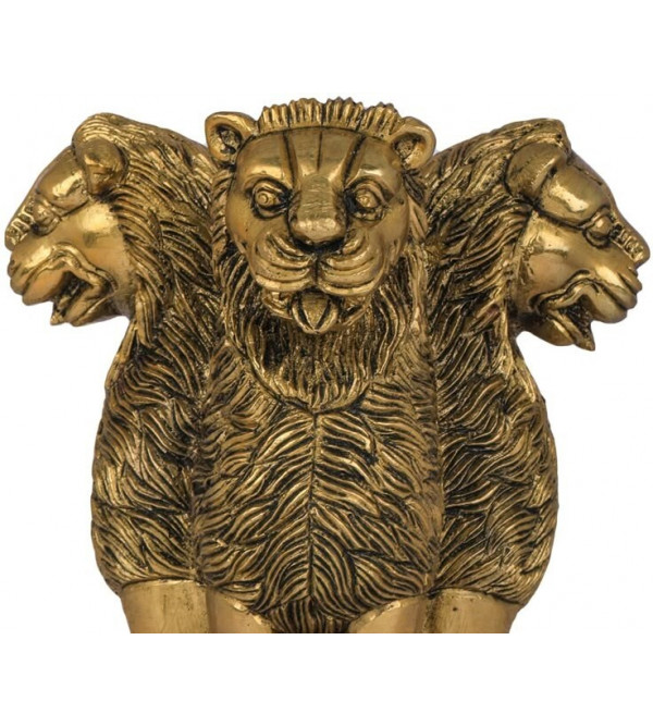Brass Ashok Stambh (Lion Capital of Ashoka) – 6 Inch