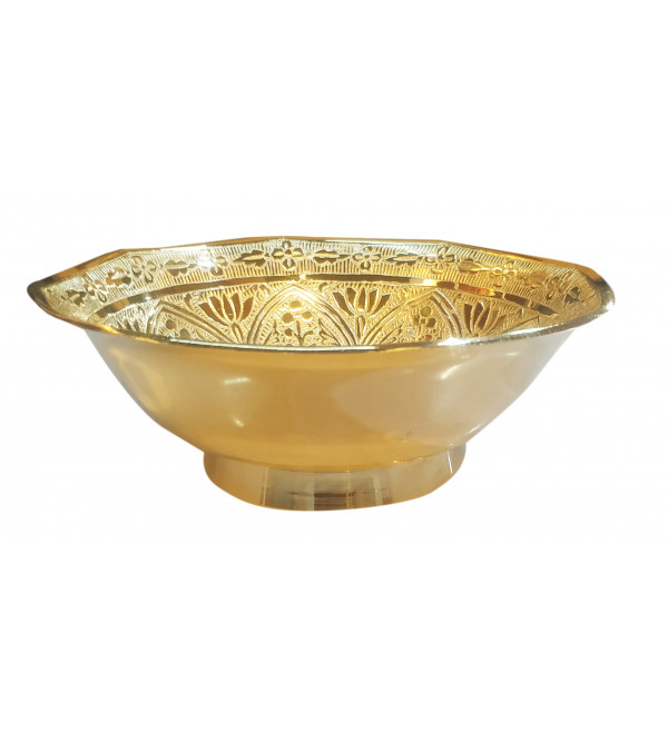 Fruit Bowl With Gold Plated