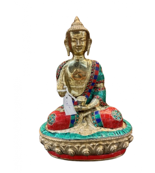 BUDDHA IDOL 10 INCH Brass Home Decor