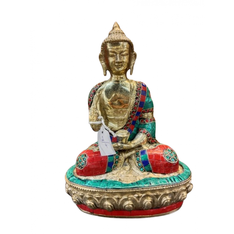 BUDDHA IDOL 10 INCH Brass Home Decor