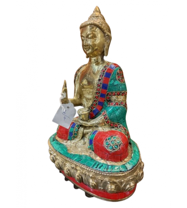 BUDDHA IDOL 10 INCH Brass Home Decor