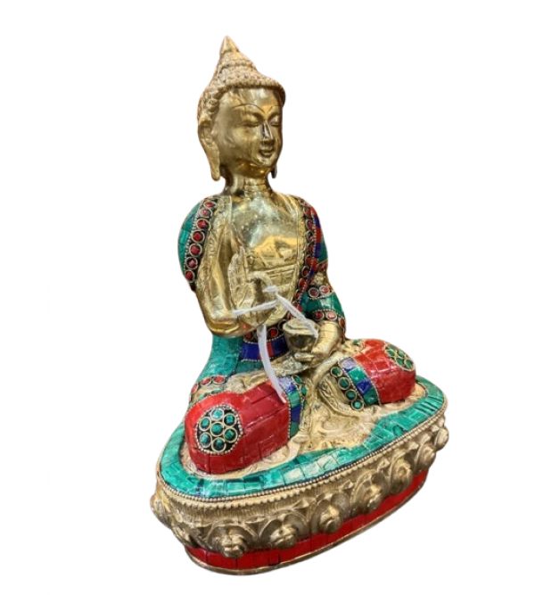 BUDDHA IDOL 10 INCH Brass Home Decor