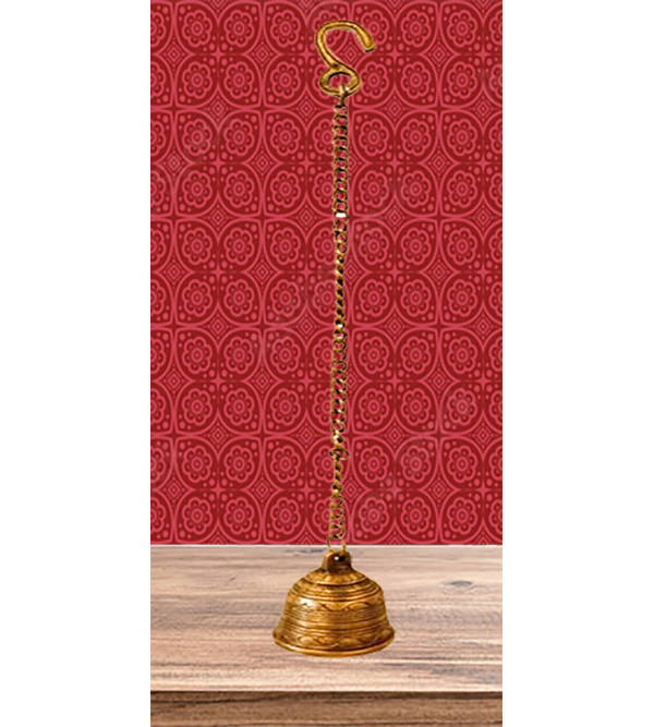 Cottage Brass Bell Hanging Small