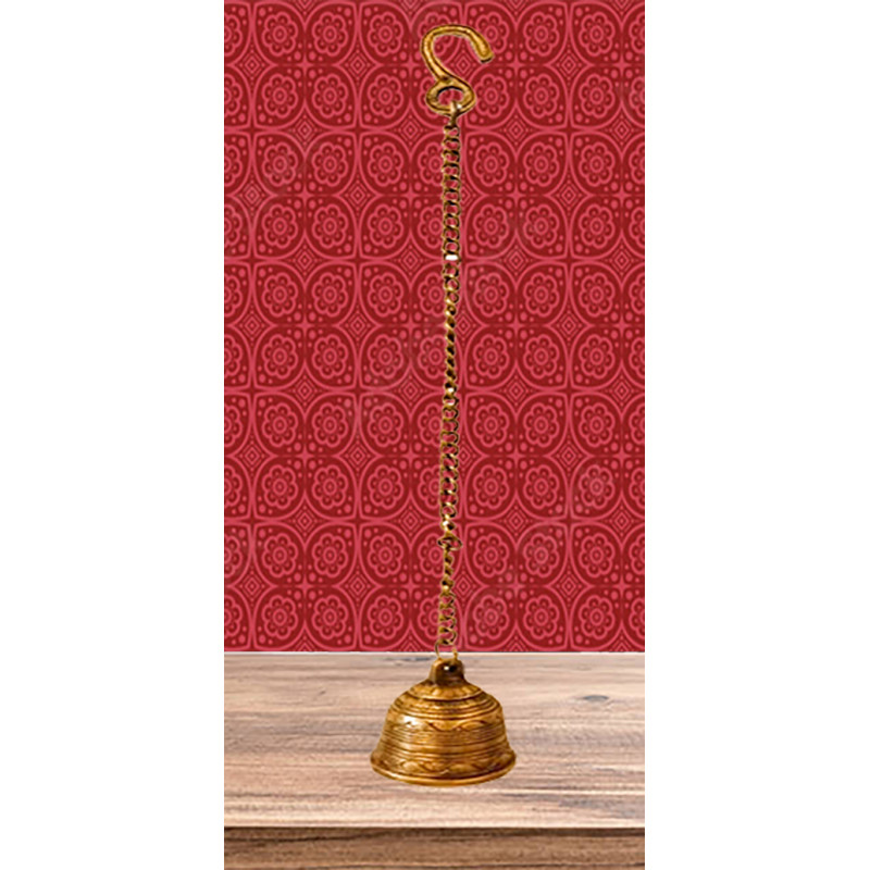 Cottage Brass Bell Hanging Small