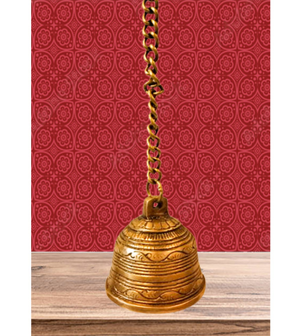 Cottage Brass Bell Hanging Small