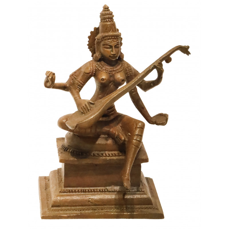 Bronze Sitting Saraswati