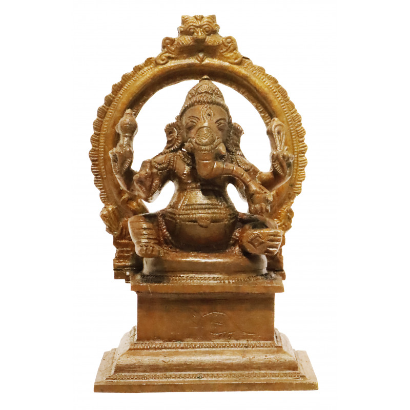 Bronze Sitting Ganesh