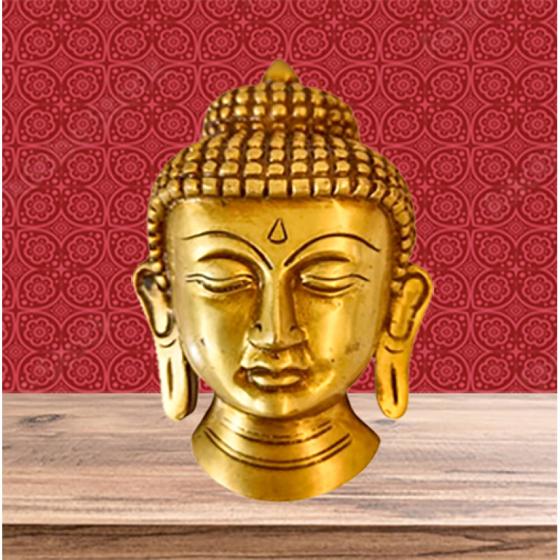 Cottage Brass Buddha Mask