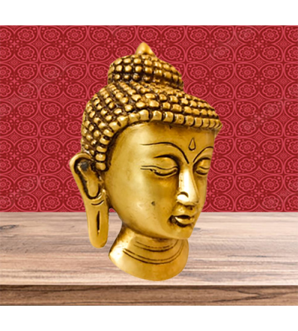 Cottage Brass Buddha Mask