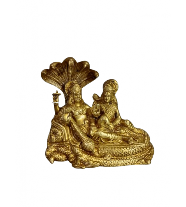 VISHNU LAXMI SITTING 7 INCH Brass Home Decor