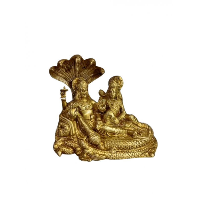 VISHNU LAXMI SITTING 7 INCH Brass Home Decor