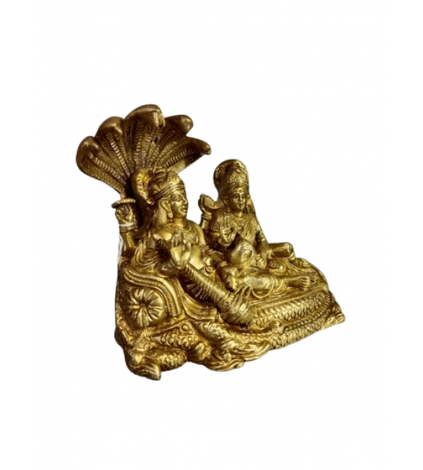 VISHNU LAXMI SITTING 7 INCH Brass Home Decor