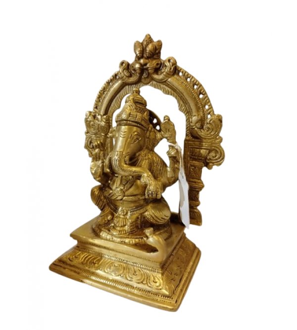 GANESH PRABHAWALI 7 INCH Brass Home Decor