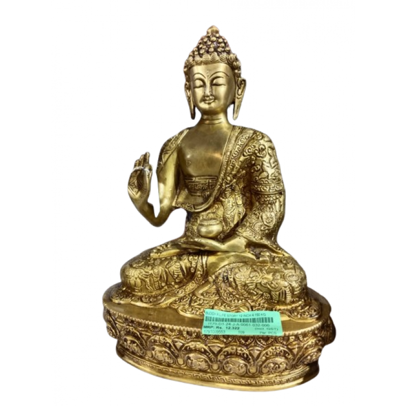 BUDDHA LIFE STORY 12 INCH Brass Home Decor