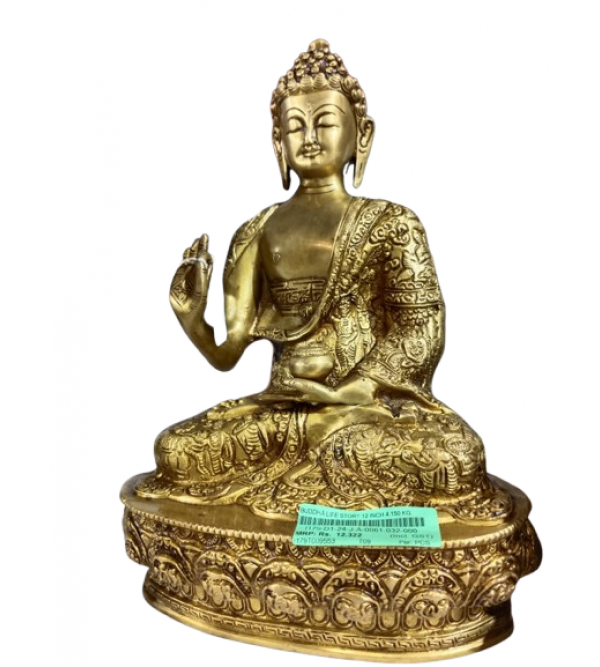 BUDDHA LIFE STORY 12 INCH Brass Home Decor