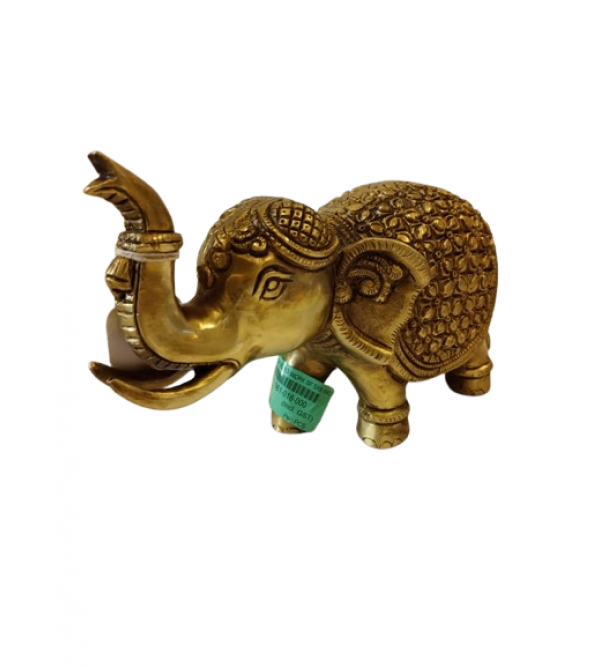 ELEPHANT TRUNK UP BUNDI WORK 5X8 INCH Brass