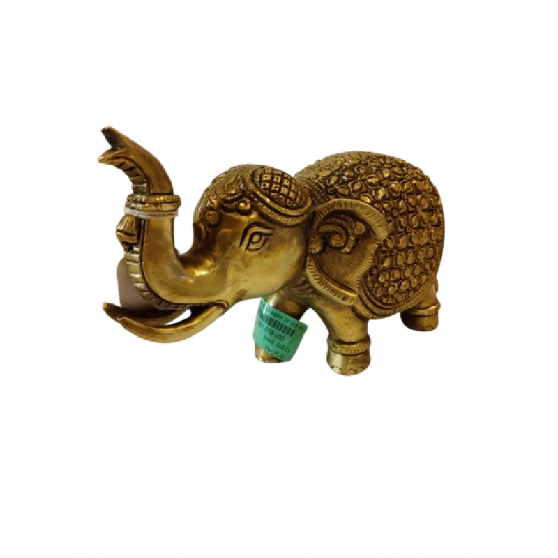 ELEPHANT TRUNK UP BUNDI WORK 5X8 INCH Brass