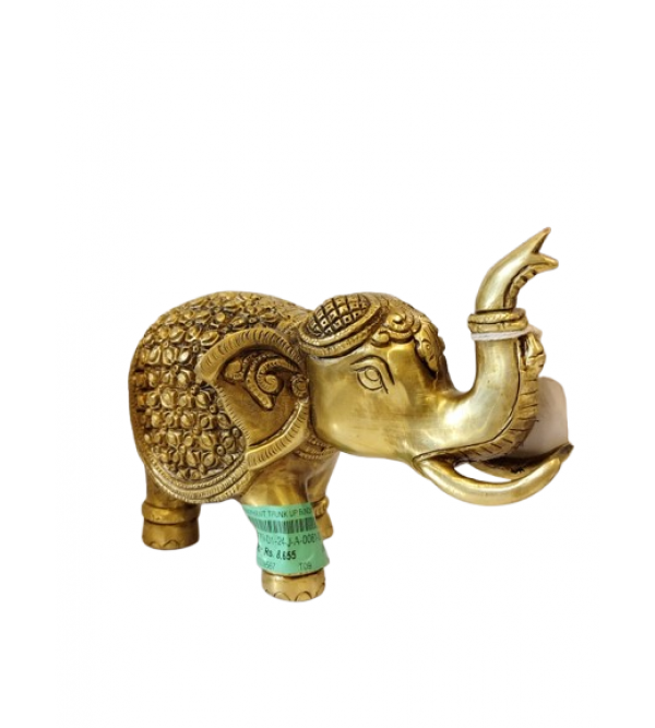 ELEPHANT TRUNK UP BUNDI WORK 5X8 INCH Brass