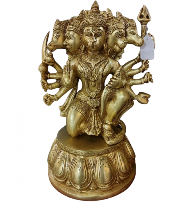 PANCHMUKHI HANUMAN  13 INCH Brass Home Decor