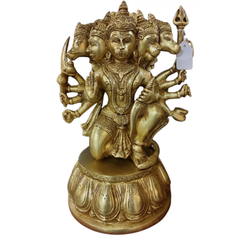 PANCHMUKHI HANUMAN  13 INCH Brass Home Decor