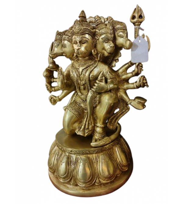 PANCHMUKHI HANUMAN  13 INCH Brass Home Decor