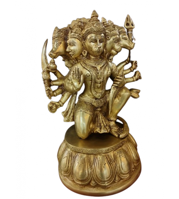 PANCHMUKHI HANUMAN  13 INCH Brass Home Decor