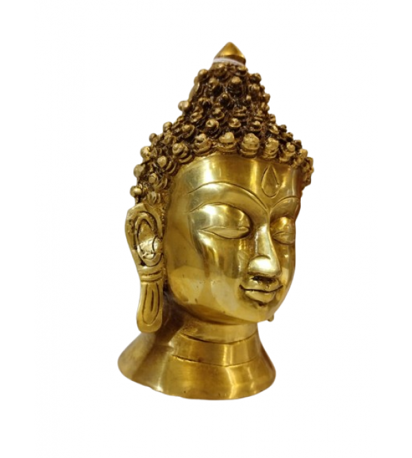 BUDDHA HEAD 8 INCH Brass Home Decor