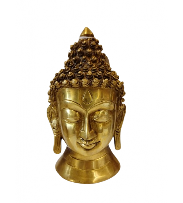 BUDDHA HEAD 8 INCH Brass Home Decor